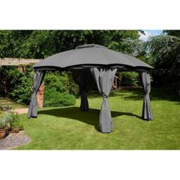 Glendale Leisure Rio Gazebo - L365 x W300 x H260 cm - Grey - thumbnail 1