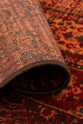 Kukoon Runner Rug Red Brown Traditional Long Hallway Rugs - Size: 70 cm x 300 cm - thumbnail 2
