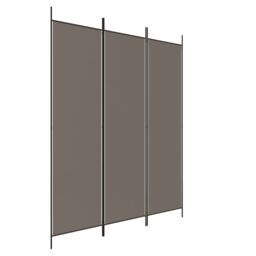 Berkfield Home 3-Panel Room Divider Anthracite 150x220 cm Fabric in Black - thumbnail 2
