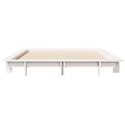 Berkfield Home Modern Bed Frame without Mattress White 140x190 cm Solid Wood Pine - thumbnail 4