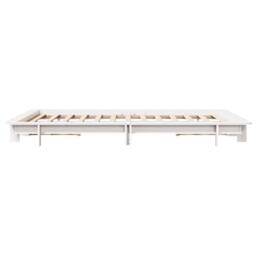 Berkfield Home Modern Bed Frame without Mattress White 140x190 cm Solid Wood Pine - thumbnail 5