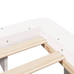 Berkfield Home Modern Bed Frame without Mattress White 140x190 cm Solid Wood Pine - thumbnail 7