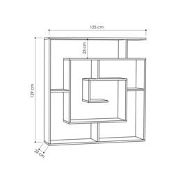 FWStyle Maze Bookcase Room Divider Shelving Unit Ash Green Modern Design - thumbnail 4