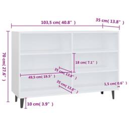 Berkfield Home Sideboard White 103.5x35x70 cm Engineered Wood - thumbnail 6