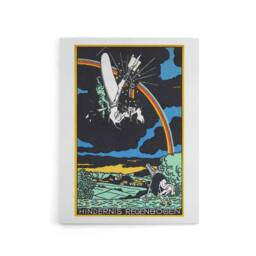 "Artery8 Rainbow Obstacle Plane Crash Moriz Jung Canvas Wall Art Print - Size: W12"" x H16""" - thumbnail 1