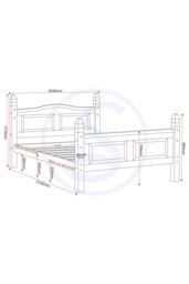 Seconique Corona 5' King Bed High Foot End in Natural - thumbnail 6