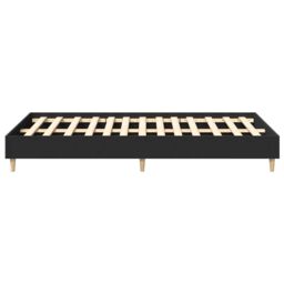 Berkfield Home Bed Frame No Mattress Black 140x190 cm Engineered Wood - thumbnail 6