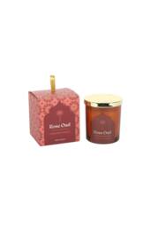 KDMD Arabian Nights Rose Oud Scented Candle - 52H Long-Lasting Fragrance in Dark Brown - thumbnail 2