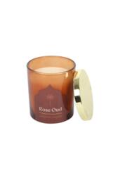 KDMD Arabian Nights Rose Oud Scented Candle - 52H Long-Lasting Fragrance in Dark Brown - thumbnail 3