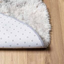 Berkfield Home Shaggy Rug High Pile NAVARRA Silver Grey 200x200 cm Polyester - Size: Medium - thumbnail 6