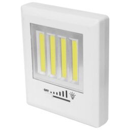 mysmartbuy 4 COB Wireless LED Light with Sliding Dimmer - 200 Lumen Portable Battery Powered Wall Mountable Home Lighting - H11 x W11 x D3cm in White - thumbnail 3