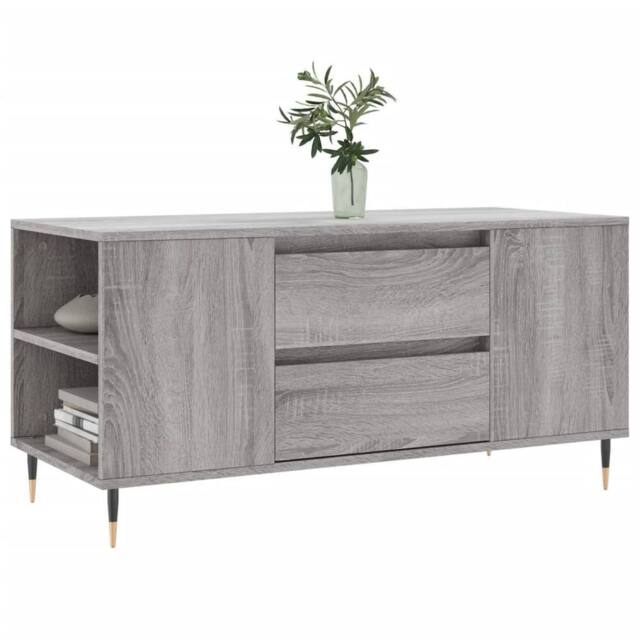 Berkfield Home Modern Coffee Table Grey Sonoma 102x44.5x50 cm Engineered Wood - image 1