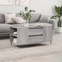 Berkfield Home Modern Coffee Table Grey Sonoma 102x44.5x50 cm Engineered Wood - thumbnail 2