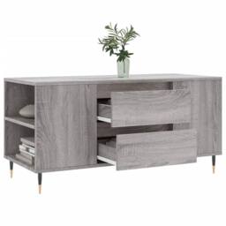 Berkfield Home Modern Coffee Table Grey Sonoma 102x44.5x50 cm Engineered Wood - thumbnail 4