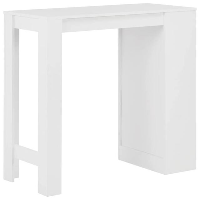 Berkfield Home Beautiful Bar Table with Shelf White 110x50x103 cm - Size: 110 x 50 x 103 cm - image 1