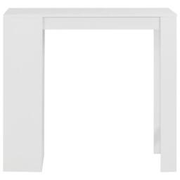 Berkfield Home Beautiful Bar Table with Shelf White 110x50x103 cm - Size: 110 x 50 x 103 cm - thumbnail 3