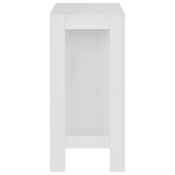 Berkfield Home Beautiful Bar Table with Shelf White 110x50x103 cm - Size: 110 x 50 x 103 cm - thumbnail 4