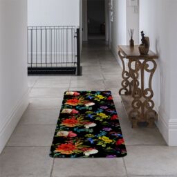 Benjamin Tate Design Bright Vibrant Flowers Runner Rug in Natural - Size: 67 cm x 230 cm - thumbnail 3