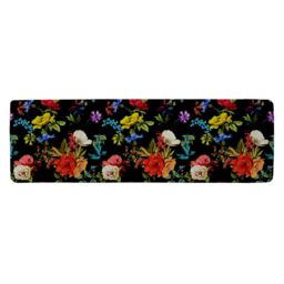 Benjamin Tate Design Bright Vibrant Flowers Runner Rug in Natural - Size: 67 cm x 230 cm - thumbnail 1