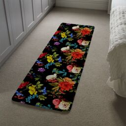 Benjamin Tate Design Bright Vibrant Flowers Runner Rug in Natural - Size: 67 cm x 230 cm - thumbnail 4