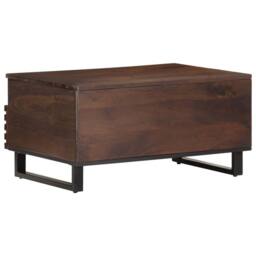 Berkfield Home Beautiful Coffee Table Brown 80x55x40 cm Solid Wood Mango - Size: 80 x 55 x 40 cm - thumbnail 4