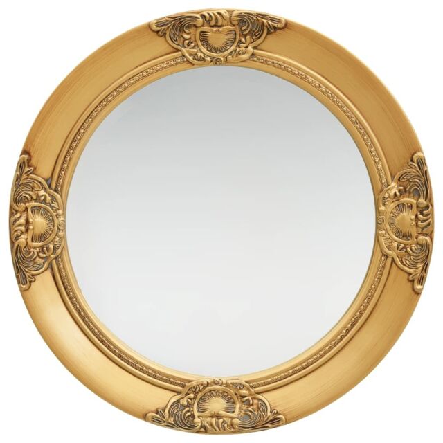 Berkfield Home Wall Mirror Baroque Style 50 cm Gold - image 1