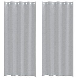 Berkfield Home Curtains with Curtains 2 pcs Dark gray 140 x 245 cm Polyester in Grey - thumbnail 2