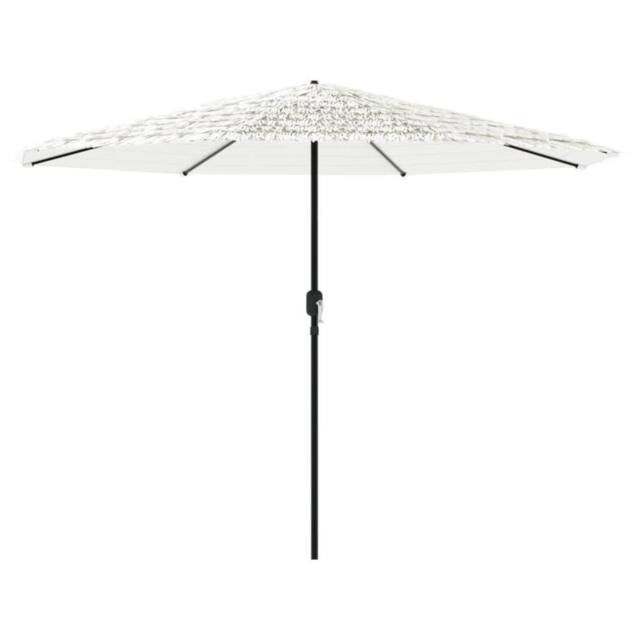 Berkfield Home Garden Parasol with Steel Pole White 324x324x247 cm - Size: 324 x 324 x 247 cm - image 1