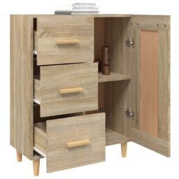 Berkfield Home Sideboard Sonoma Oak 69.5x34x90 cm Engineered Wood in Brown - thumbnail 5