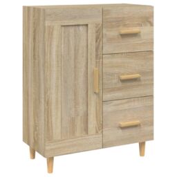 Berkfield Home Sideboard Sonoma Oak 69.5x34x90 cm Engineered Wood in Brown - thumbnail 2
