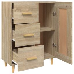 Berkfield Home Sideboard Sonoma Oak 69.5x34x90 cm Engineered Wood in Brown - thumbnail 6