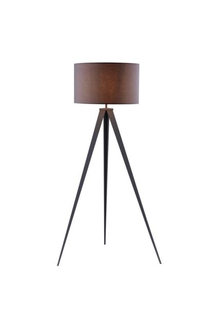 Teamson Home Romanza 157cm Tripod Floor Lamp, Grey with Grey Drum Shade - image 1