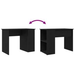 Berkfield Home Desk Black Oak 100x55x75 cm Engineered Wood - Size: 100 x 55 x 75 cm - thumbnail 8