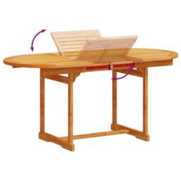 Berkfield Home 7 Piece Garden Dining Set Solid Wood Acacia & Textilene in Brown - thumbnail 6
