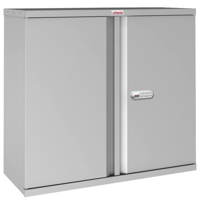 Phoenix Safe Company Steel Storage Cupboard in Grey with Electronic Lock, SCL0891GGE, 187L - Size: 800mm - image 1
