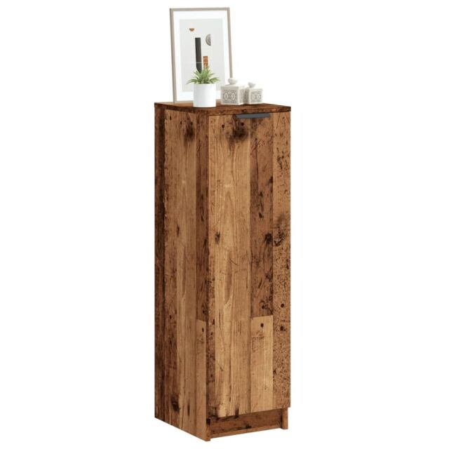 Berkfield Home Shoe Cabinet Old Wood 29.5x35x100.5 cm Engineered Wood in Brown - image 1