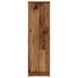 Berkfield Home Shoe Cabinet Old Wood 29.5x35x100.5 cm Engineered Wood in Brown - thumbnail 4