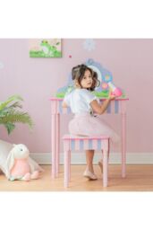 Teamson Kids Fantasy Fields By Teamson Play Wooden Vanity Table in Pink - thumbnail 6