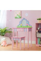Teamson Kids Fantasy Fields By Teamson Play Wooden Vanity Table in Pink - thumbnail 3