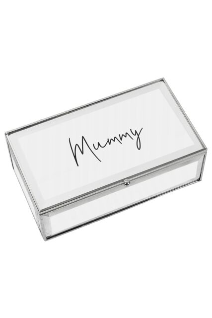 Personalised Memento Company Women's Personalised Mirrored Jewellery Box in Metallic Silver - image 1