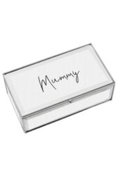 Personalised Memento Company Women's Personalised Mirrored Jewellery Box in Metallic Silver