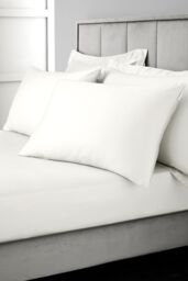 Bianca 400 Thread Count Cotton Sateen 36cm Depth Sheet in Ivory - Size: King Fitted - thumbnail 1