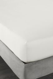 Bianca 400 Thread Count Cotton Sateen 36cm Depth Sheet in Ivory - Size: King Fitted - thumbnail 2