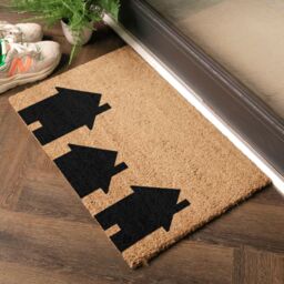 Artsy Mats Home is where the heart is Doormat in Black - Size: 40 cm x 60 cm - thumbnail 3