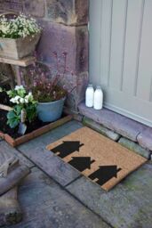 Artsy Mats Home is where the heart is Doormat in Black - Size: 40 cm x 60 cm - thumbnail 1