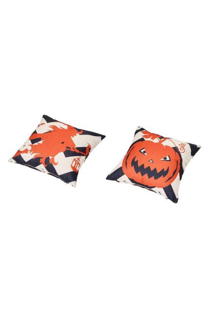 Living and Home Halloween Witch & Pumpkin Decorative Pillow Cover - Size: Double - image 1