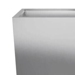 Berkfield Home Durable Garden Planter 45x45x75 cm Galvanised Steel in Grey - Size: 45 x 45 x 75 cm - thumbnail 7
