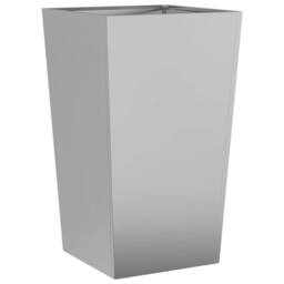 Berkfield Home Durable Garden Planter 45x45x75 cm Galvanised Steel in Grey - Size: 45 x 45 x 75 cm - thumbnail 6