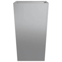 Berkfield Home Durable Garden Planter 45x45x75 cm Galvanised Steel in Grey - Size: 45 x 45 x 75 cm - thumbnail 4