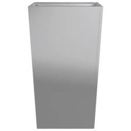 Berkfield Home Durable Garden Planter 45x45x75 cm Galvanised Steel in Grey - Size: 45 x 45 x 75 cm - thumbnail 5